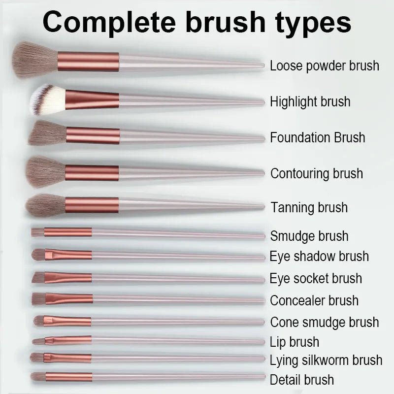 Makeup brush set 8/13 pieces