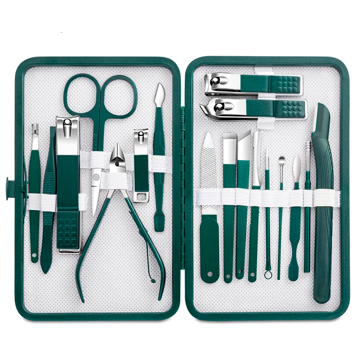 Portable stainless steel nail clipper set