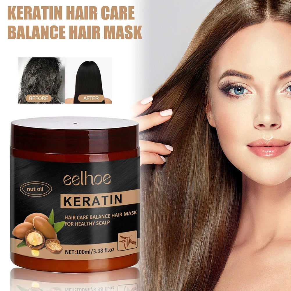 Repairing conditioner with keratin for dry and damaged hair