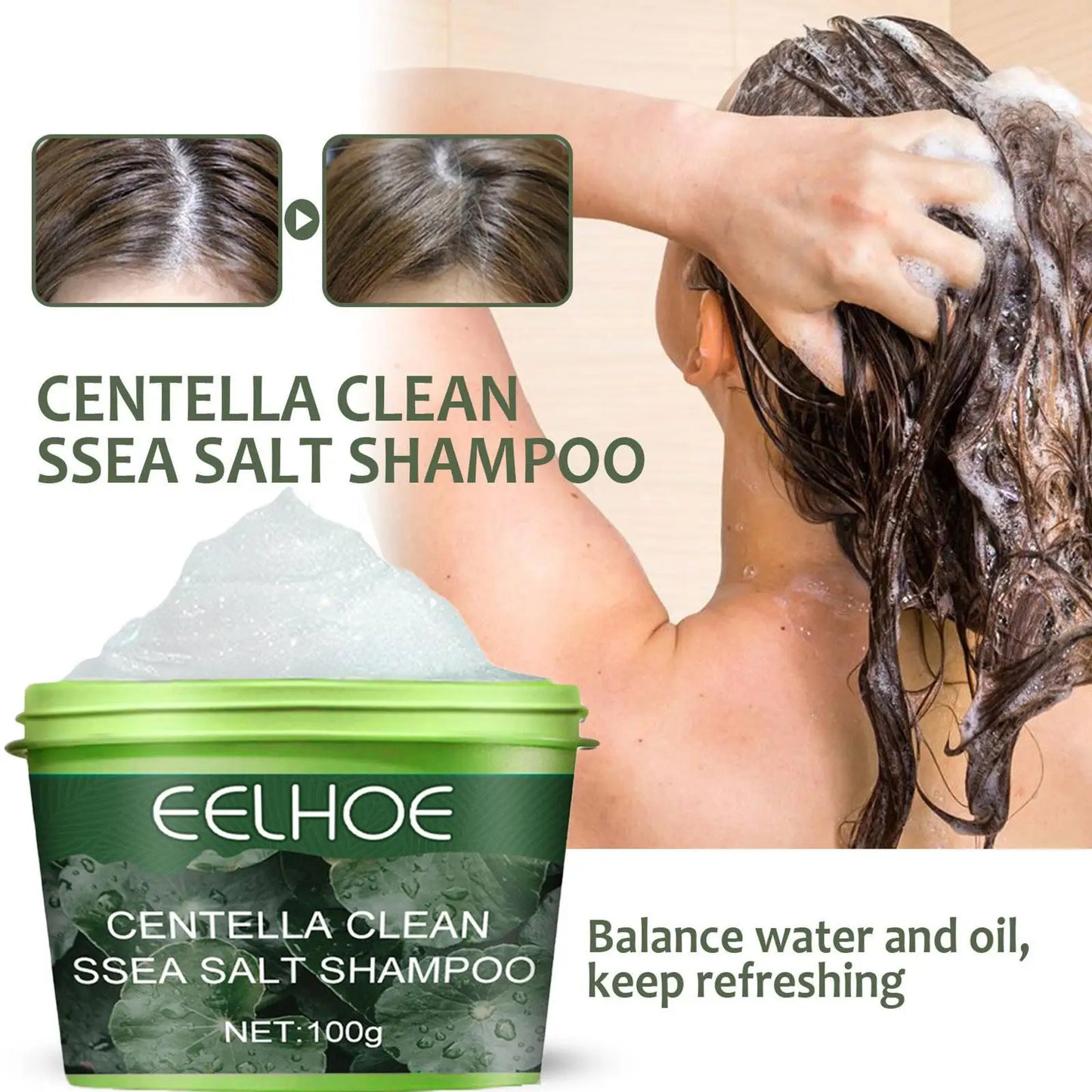 Exfoliating scalp treatment based on sea salt