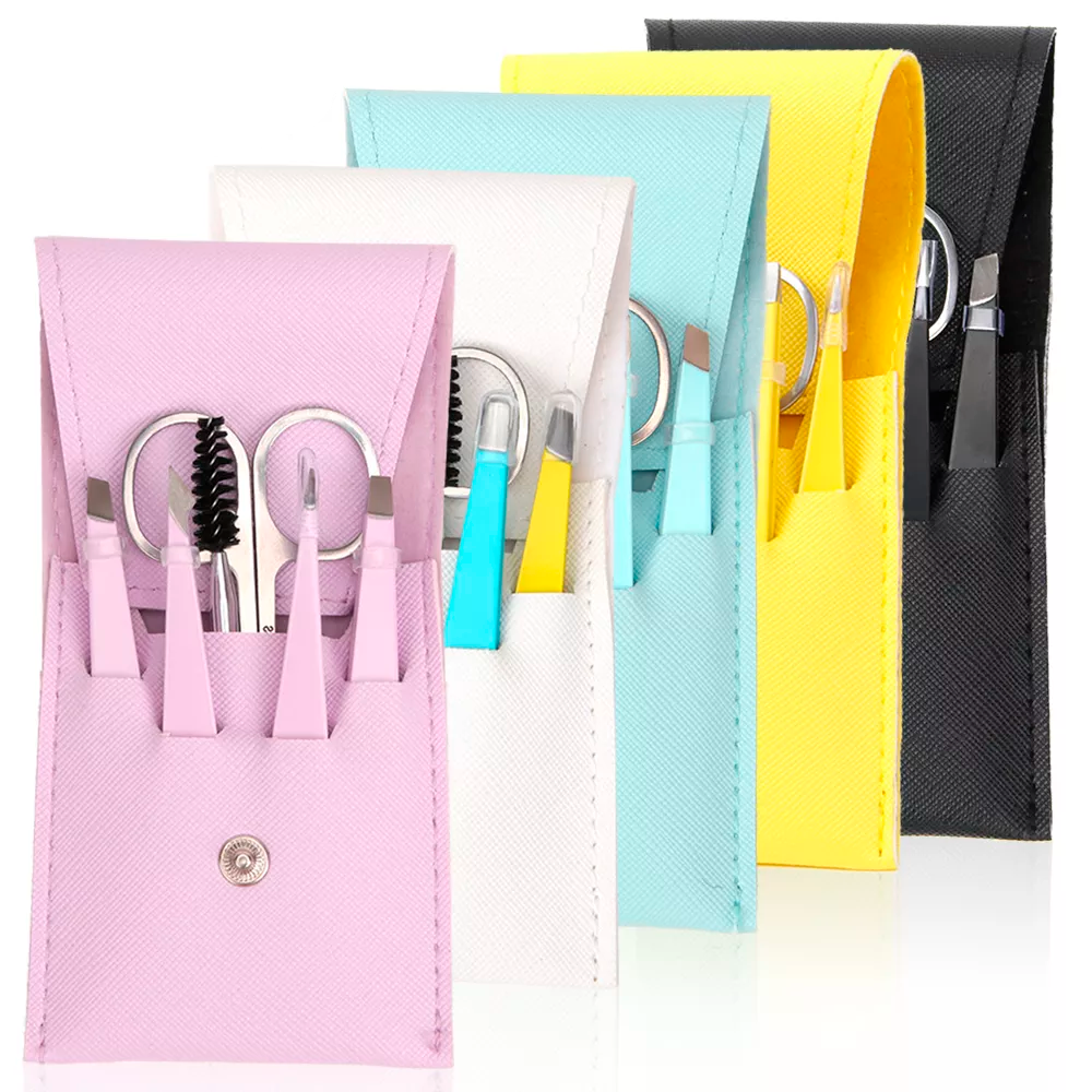 Stainless steel eyelash tweezers kit