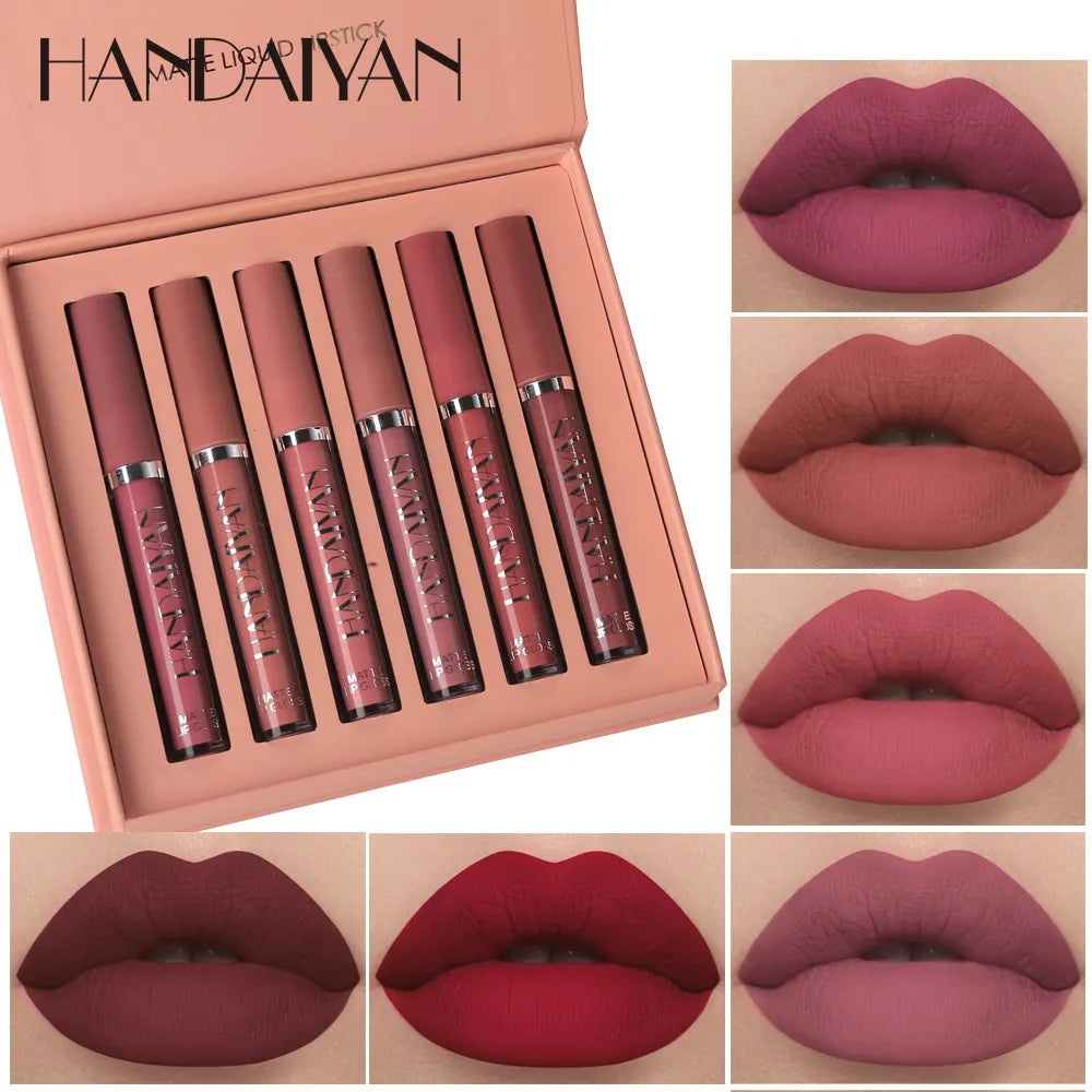 Pack of 6 matte lipsticks