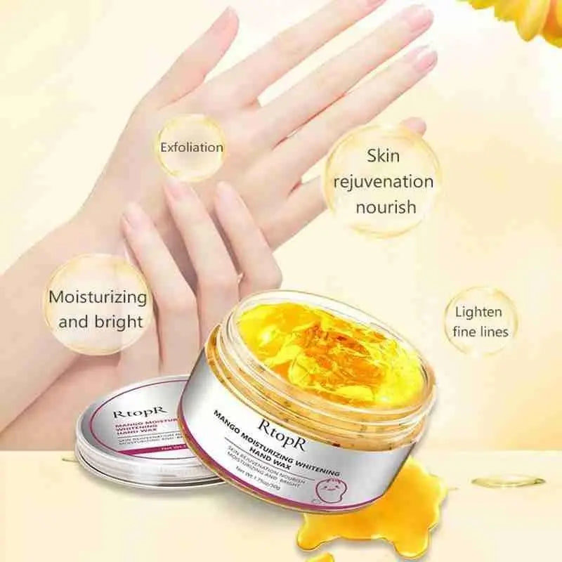 Mango Moisturizing Hand Wax Whitening Hand Mask Anti-Aging Nourishing Hand Calluses Improve Dryness Care Skin Exfoliating Q0B6