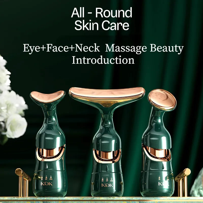 3 in 1 eye and neck facial massage device