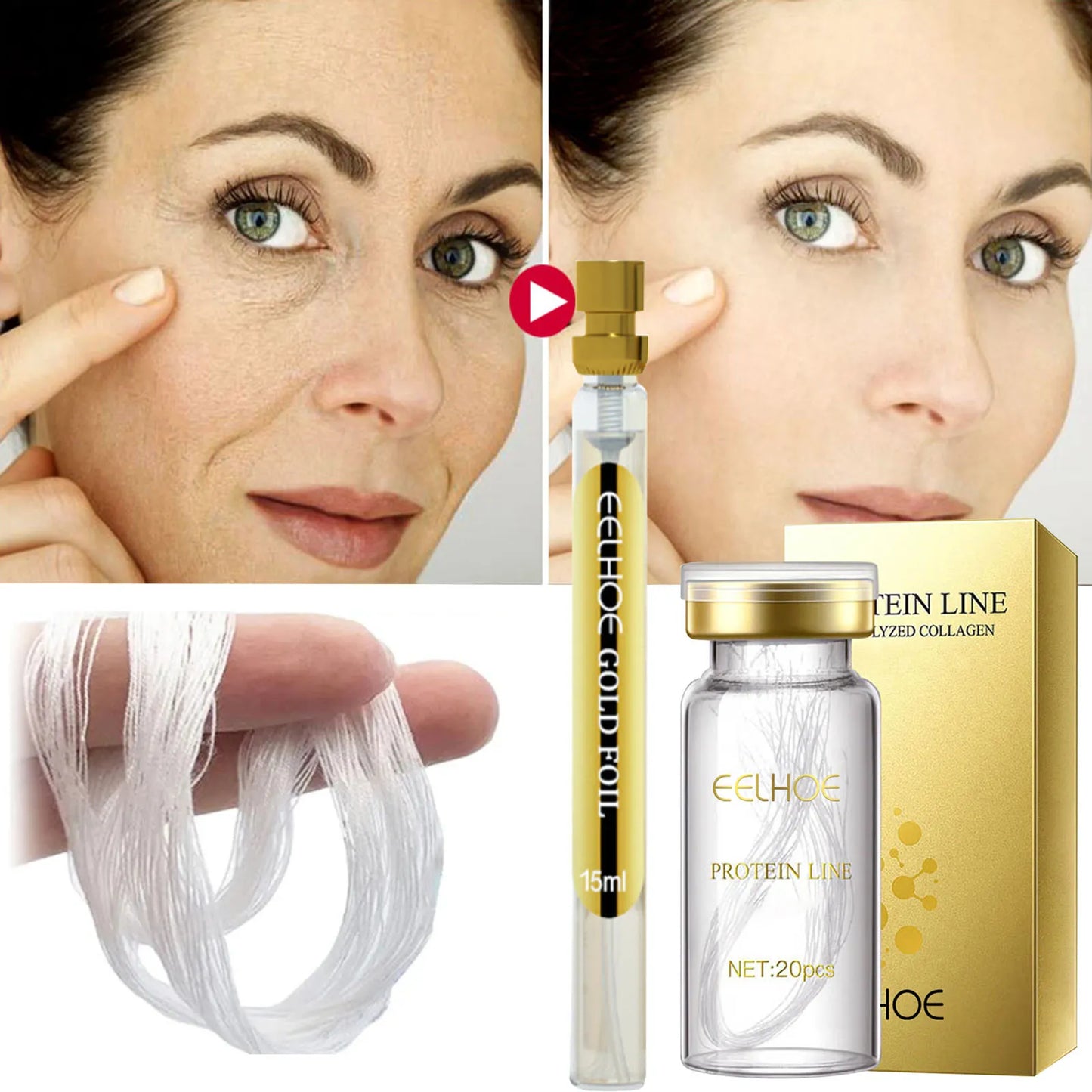 Instant Lifting Collagen Protein Thread Set Wrinkle Removal Facial