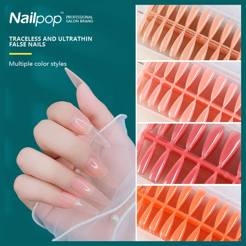 Nailpop 120pcs Colorful Acrylic False Nails