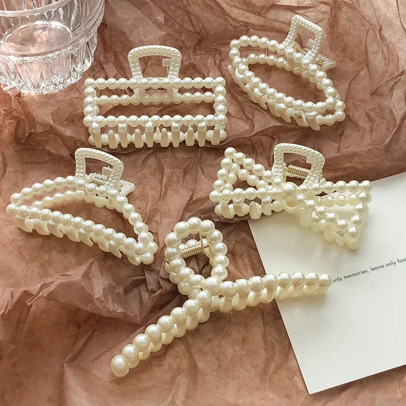 Elegant pearl hairpins for women