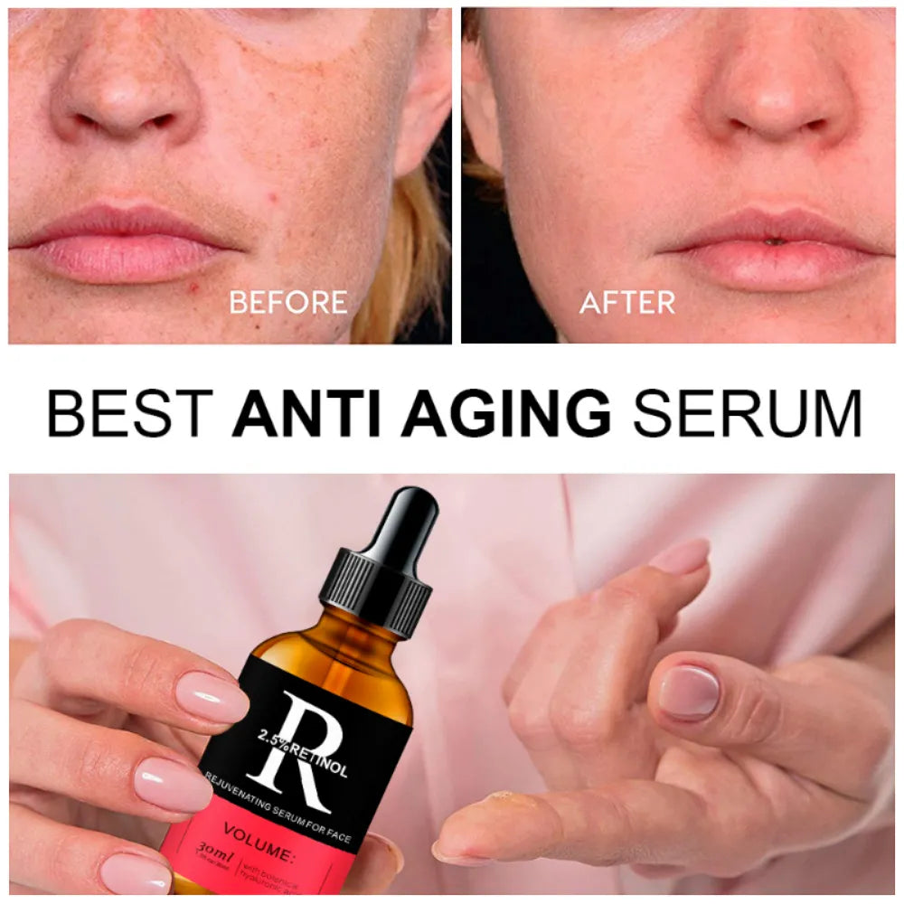 Retinol Facial Serum Anti-Aging  Essence Hyaluronic Acid Moisturizing