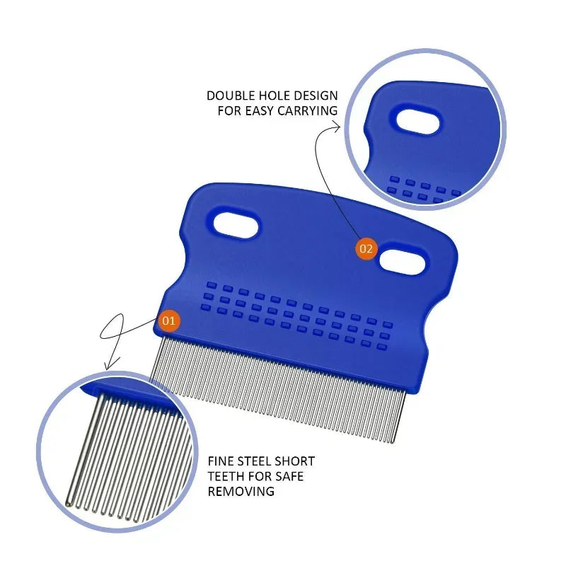 Pet Comb Pet Tear Stain Remover Dog Grooming Comb Gently Removes Mucus and Crust Small Lice Flea Combs for Dogs Cats Supplies