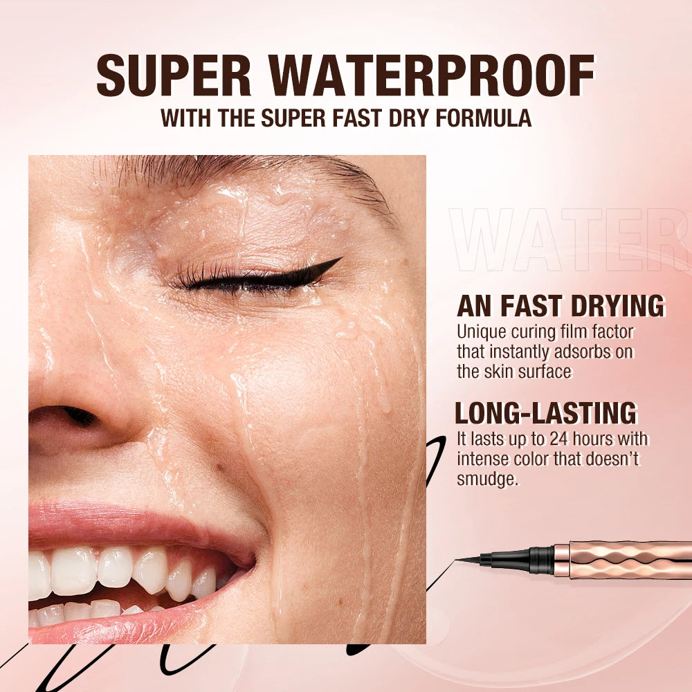 O.TWO.O Black Liquid Eyeliner Eye Make Up Super Waterproof