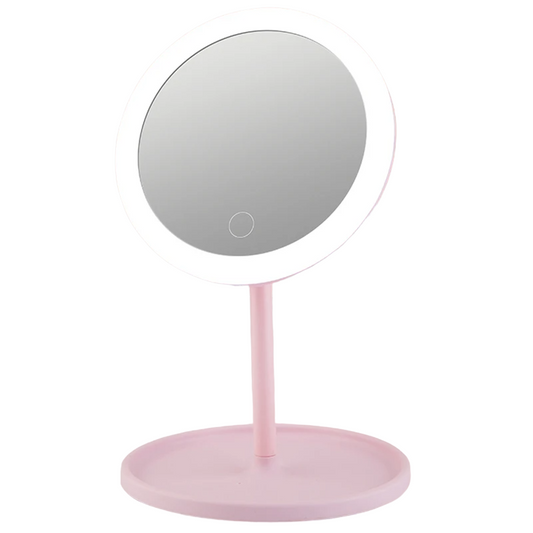 LED cosmetic mirror with dimmable, rotating - USB