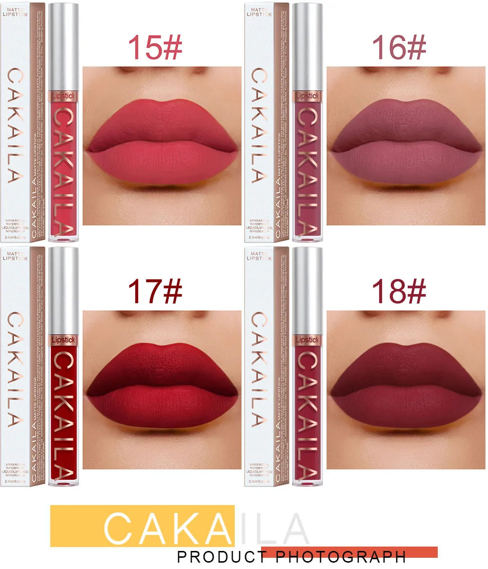 Matte liquid lipstick 18 colors