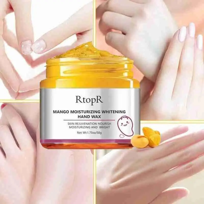 Mango Moisturizing Hand Wax Whitening Hand Mask Anti-Aging Nourishing Hand Calluses Improve Dryness Care Skin Exfoliating Q0B6