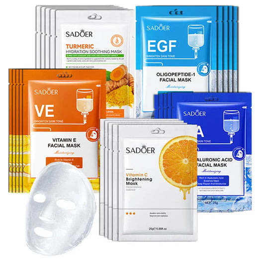 Oligopeptide Facial Mask with Hyaluronic Acid Vitamin E Moisturizing Oil Control