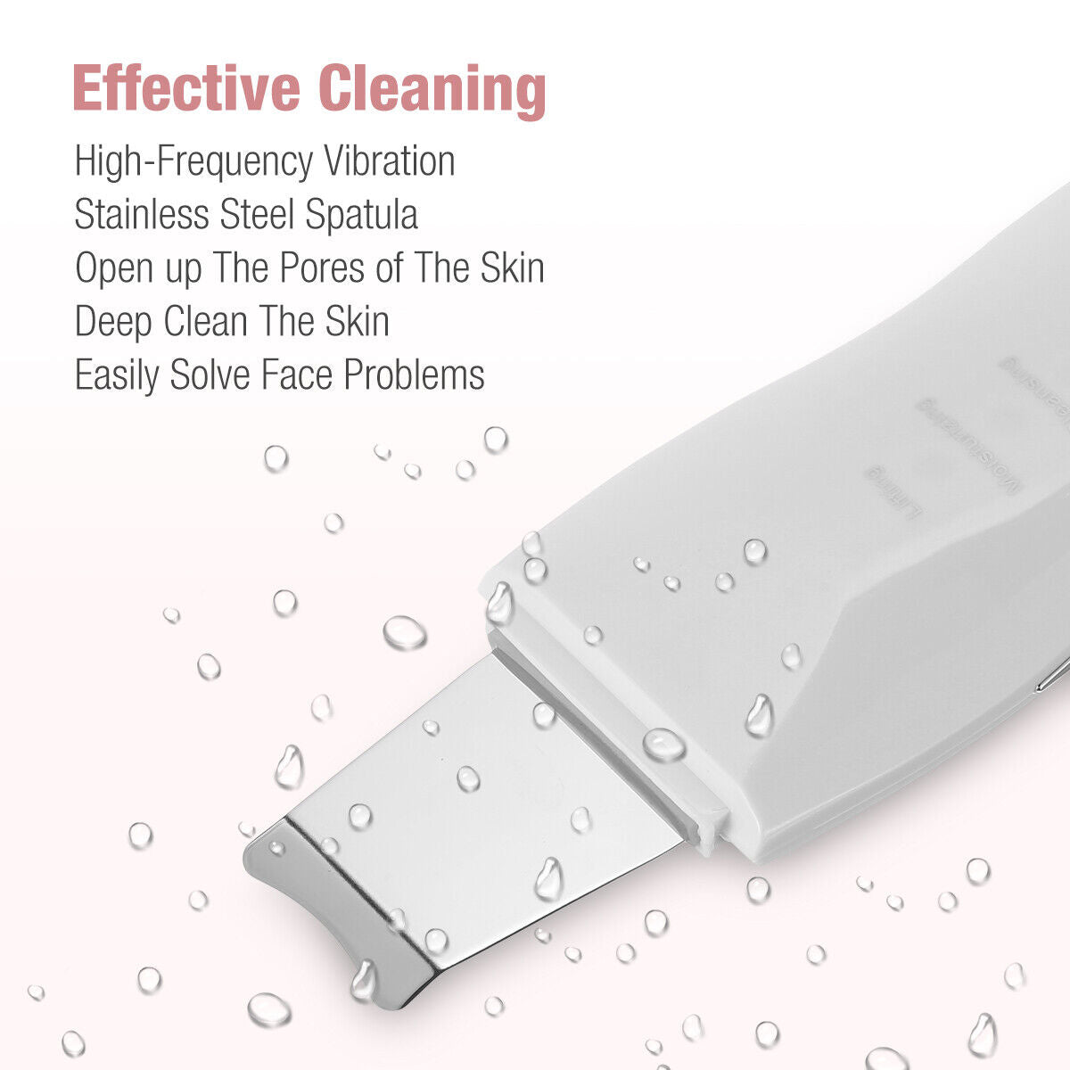 Ultrasonic Skin Scrubber Deep Peeling Shovel Facial Pore Cleaner