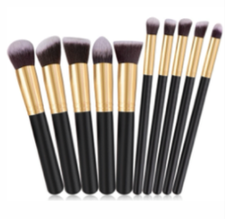 Makeup brush set of 10 - Black