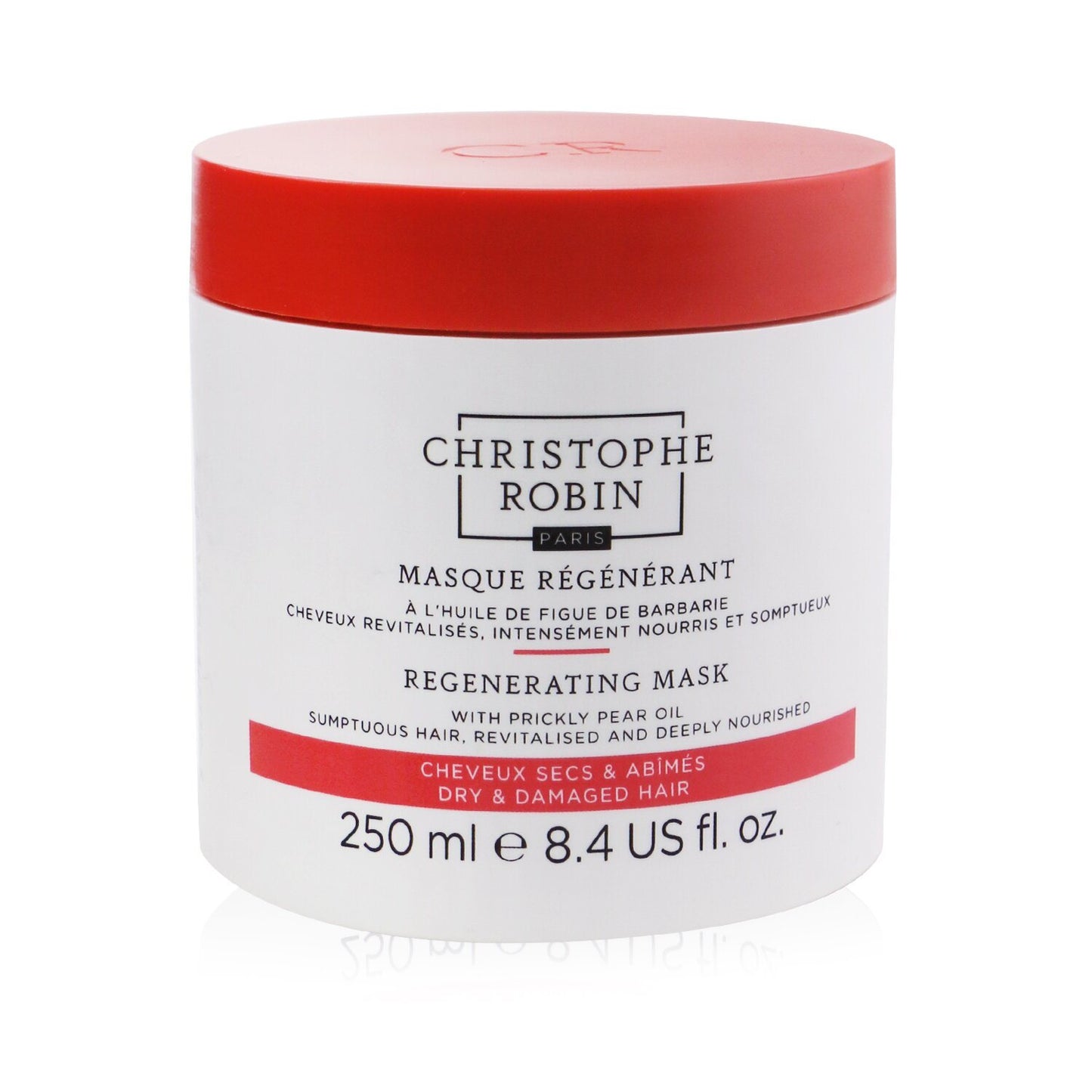 CHRISTOPHE ROBIN - Regenerating Mask with Rare Prickly Pear Oil - Dry & Damaged Hair 12635435/590524 250ml/8.4oz