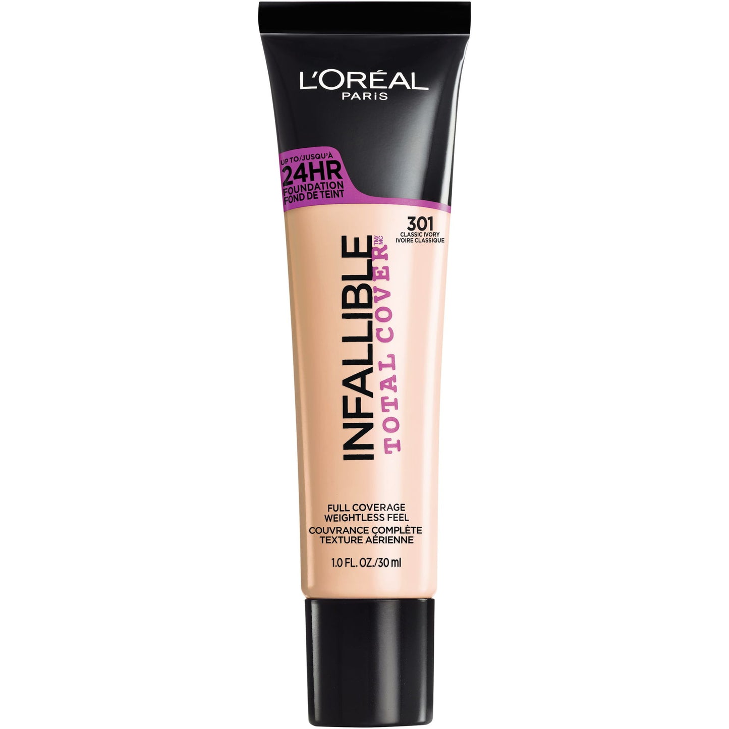 L'Oreal Paris Infallible Total Cover Foundation, Classic Ivory, 1 fl oz