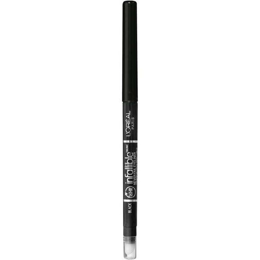 L'Oreal Paris Infallible Never Fail Pencil Eyeliner with Built in Sharpener, Black, 0.008 oz