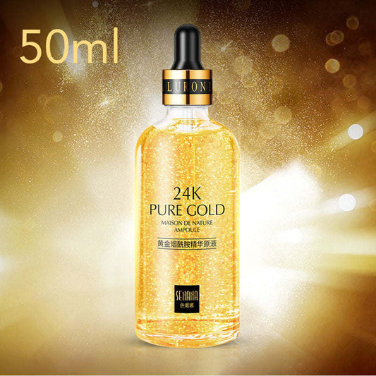 24k Yellow Gold Face Serum Anti Aging Serum Facial Lifting Collagen Essence Skin Care Whitening Acido Hialuronico Moisturizing