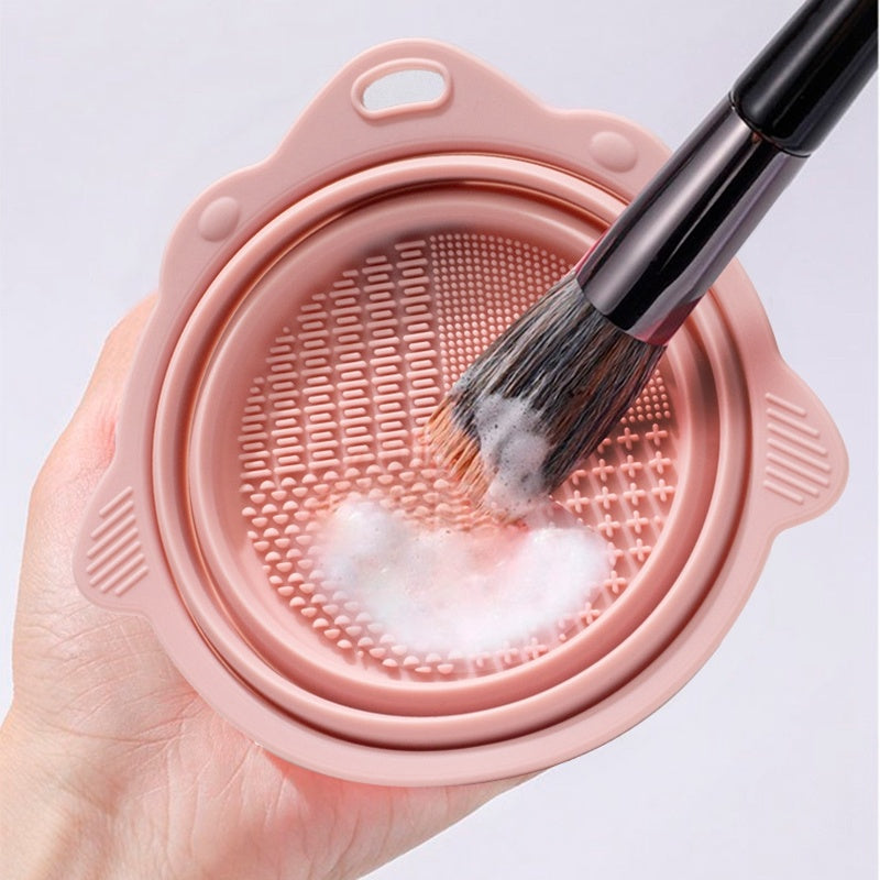 Silicone Makeup Brush Cleaner Foundation Makeup Puff Sponge Scrubber Board Pad Make Up Washing Brush Gel Cleaning Mat Hand Tool