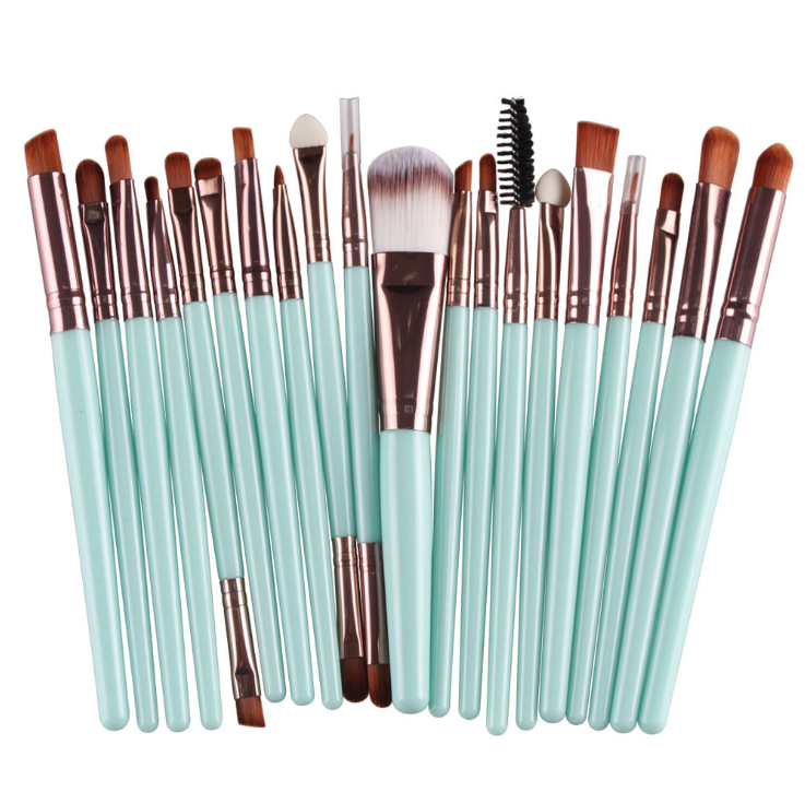 20Pcs Makeup Brushes Set Professional Plastic Handle Soft Synthetic Hair Powder Foundation Eyeshadow Make Up Brushes Cosmetics